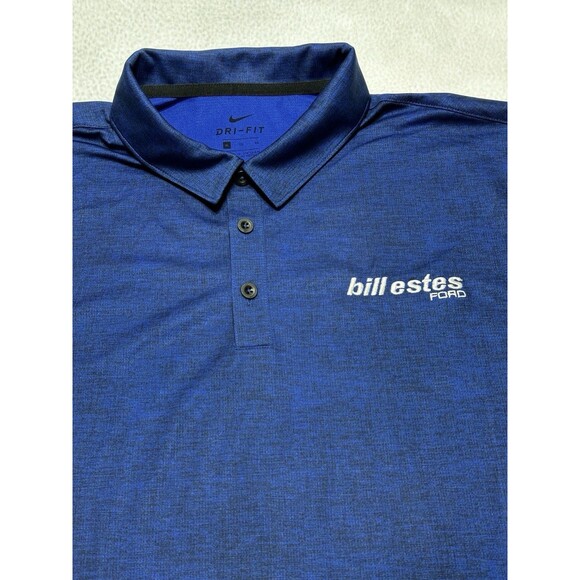 Nike Dri-FIT Crosshatch Polo Size XL Bill Estes Ford Logo Shirt 838965 NWT New - Picture 1 of 9